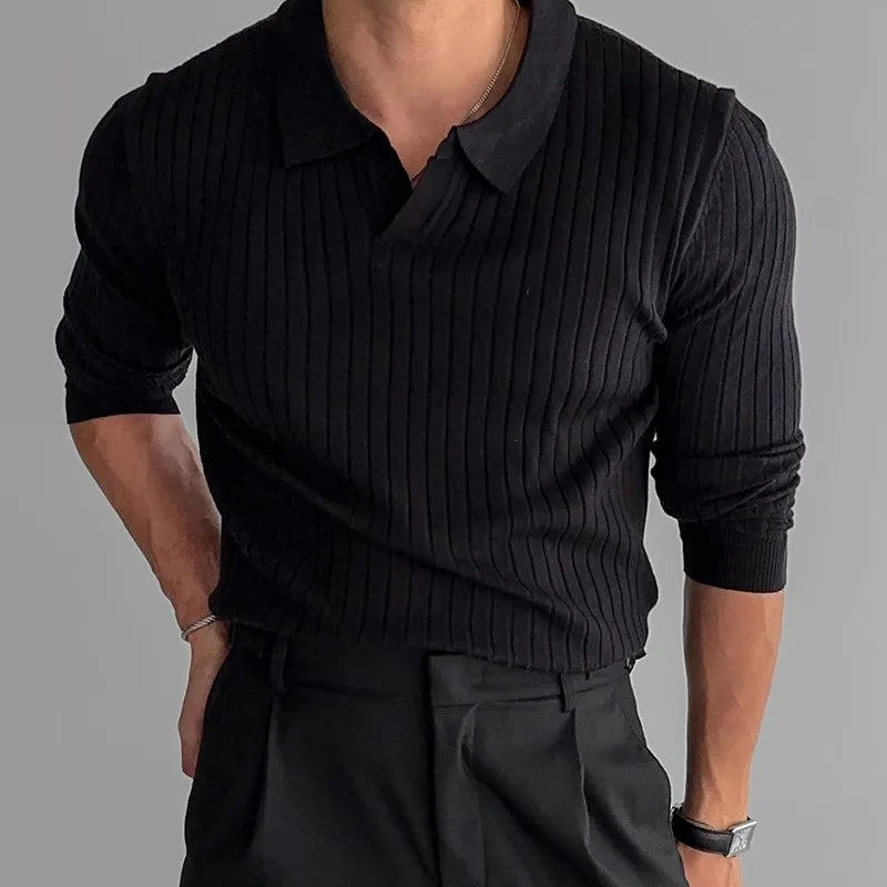 Orlo Knit Long Sleeve Polo