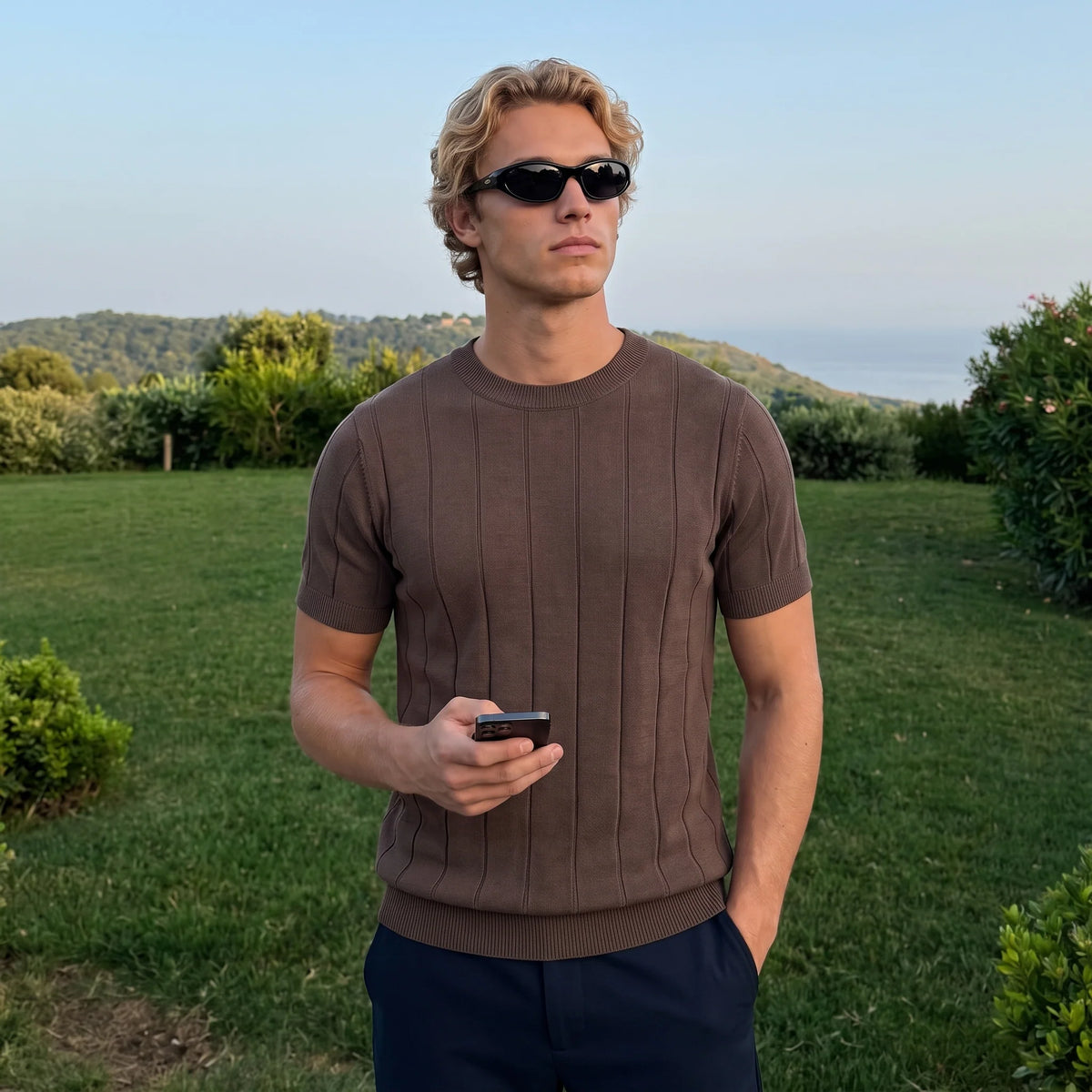 Slim Fit Knit Tee