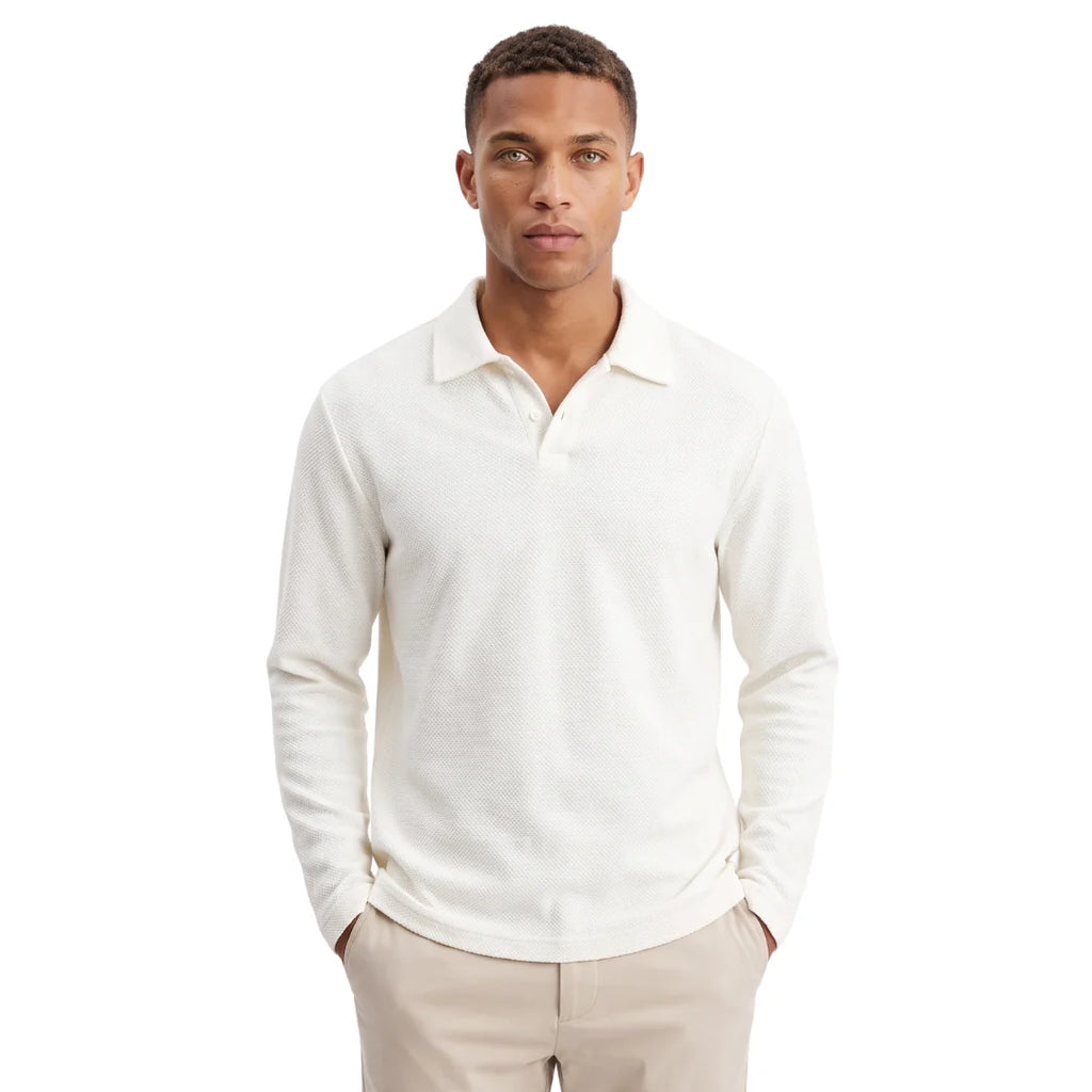 Long Sleeve Knit Polo