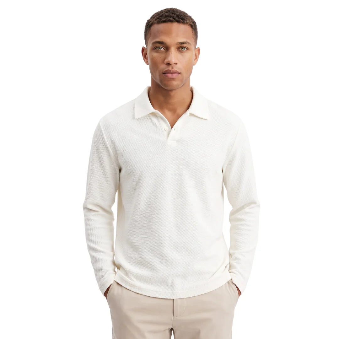 Long Sleeve Knit Polo