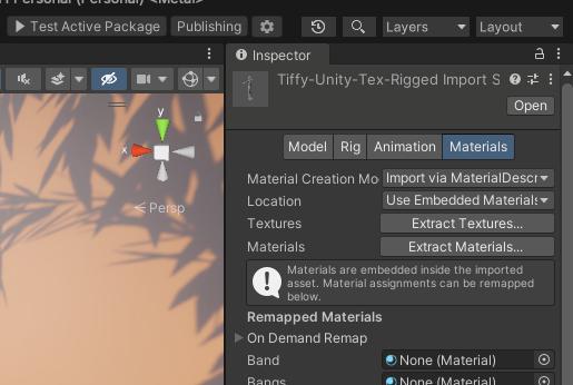 zuccie.com Unity Editor Tiffy-UnityのInspectorのボタンでテクスチャー とマテリアルを展開する
