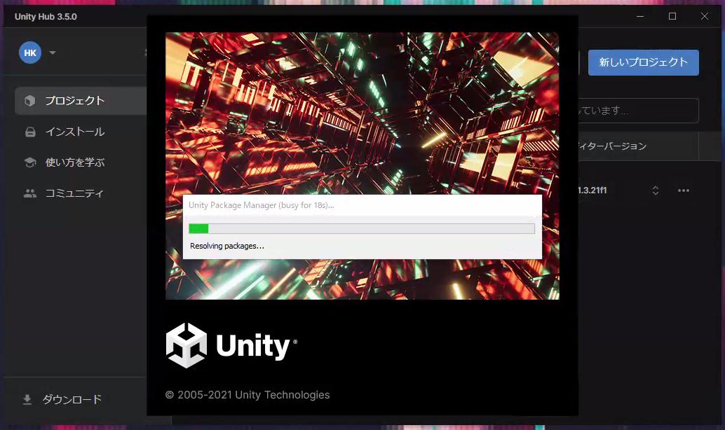 zuccie.com Unity HubでSpatial Creator ToolkitのStarter Templateを開く